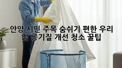 🌬️ 안양 시민 주목! 숨쉬기 편한 우리 집, 공기질 개선 청소 꿀팁 🏡