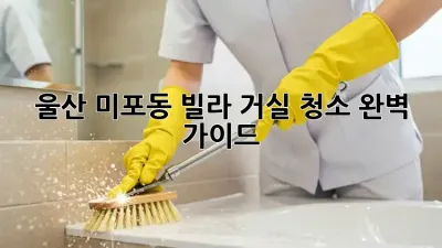 울산 미포동 빌라 거실 청소 완벽 가이드
